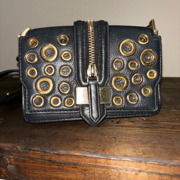 Rebecca Minkoff Handbags - Rebecca Minkoff Black and Gold Studded Women's Bag